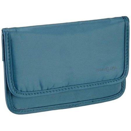 TRAVELON Travelon 267600 Safe ID Medium Wallet with RFID Blocking; Teal 12601-380-0010-